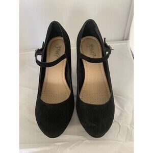 Y-NOT? Women's Suede Mary Jane Hell Size 7.5 (1424)